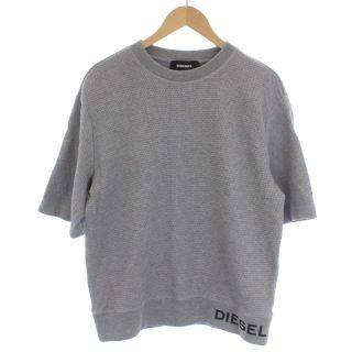 ディーゼル(DIESEL)のDIESEL Tシャツ カットソー 半袖 クルーネック 柄 ロゴ XS グレー(Tシャツ/カットソー(半袖/袖なし))