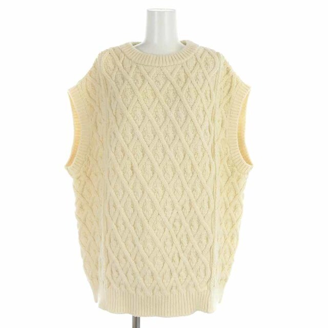 AURALEE HARD TWIST MERINO ARAN KNIT VEST