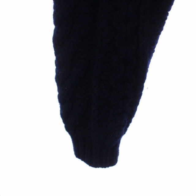 Ron Herman(ロンハーマン)のロンハーマン ニットカーディガン 長袖 ケーブル編み Vネック ウール XS 紺 レディースのトップス(カーディガン)の商品写真