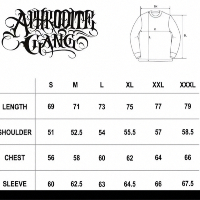 APHRODITE GANG  クラシックロゴ　クルーネック　舐達麻　舐達磨