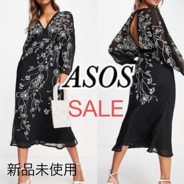 asos - ASOS 新品 花柄刺繍 ミニドレス ワンピースの通販 by Lani shop ...