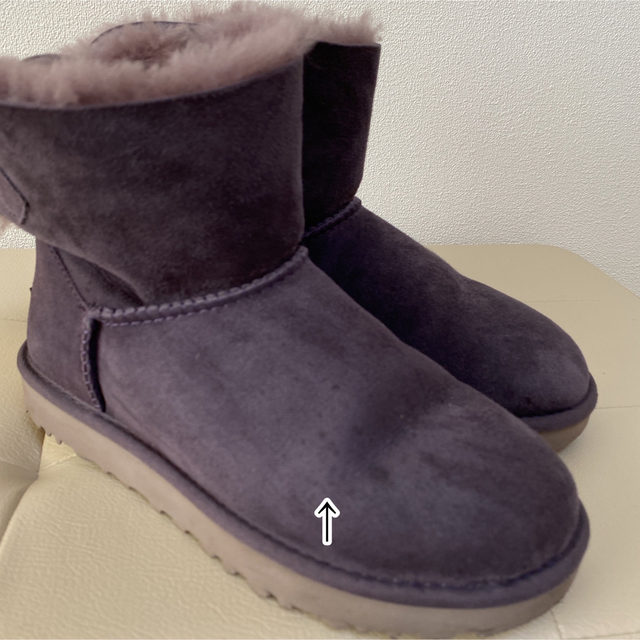 UGG(アグ)のUGG リボン ムートンブーツ パープル アグ 大人可愛い NAVEAH ナベア レディースの靴/シューズ(ブーツ)の商品写真