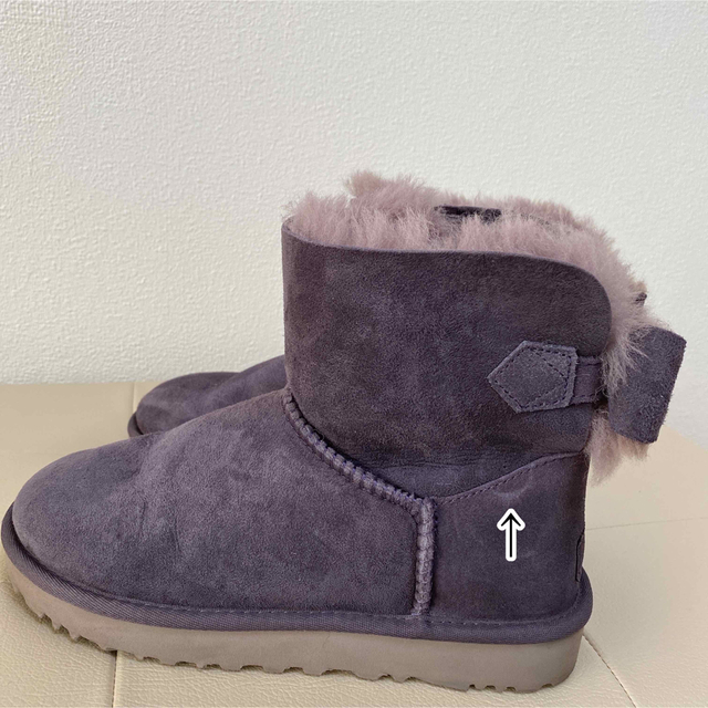 UGG(アグ)のUGG リボン ムートンブーツ パープル アグ 大人可愛い NAVEAH ナベア レディースの靴/シューズ(ブーツ)の商品写真