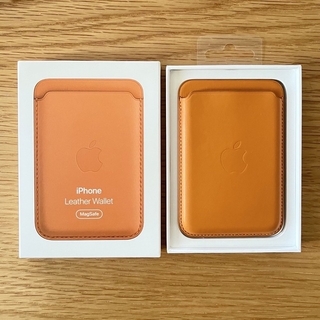 アップル(Apple)のMagSafe対応　iPhoneレザーウォレット - ゴールデンブラウン(その他)