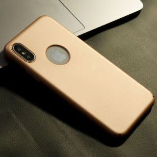 iPhoneX / XS ピンクゴールド スリム ケース 極薄 022(iPhoneケース)