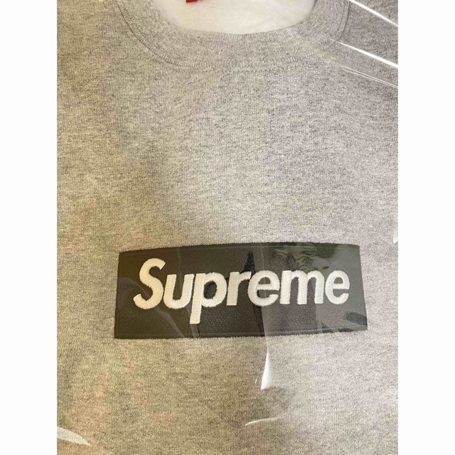 Supreme Box Logo Crewneck Heather Grey M