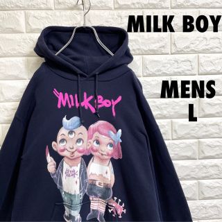 ミルクボーイ(MILKBOY)のミルクボーイ　プルオーバーパーカー　ネイビー　メンズL〜XLサイズ相当(パーカー)