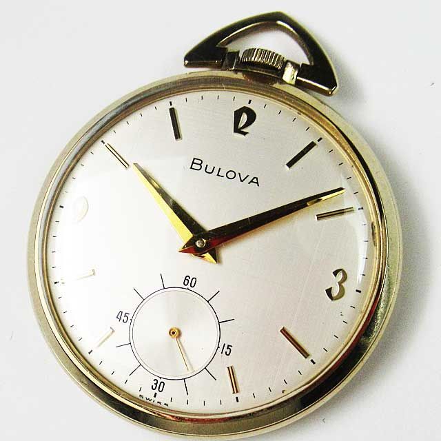 アンティーク:BULOVA(ブローバ)GP手巻き懐中時計 17石