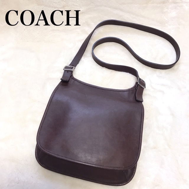 美品】COACH オールドコーチ ショルダーバッグ ブラウン サコッシュ