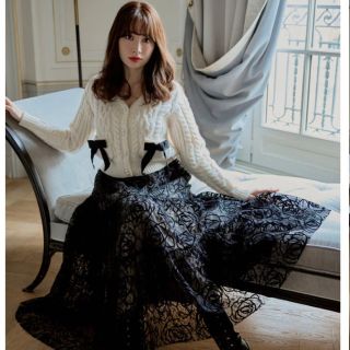 herlipto ♡ Rosa Lace Tiered Skirt(ロングスカート)