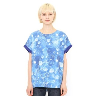 Design Tshirts Store graniph - graniph　グラニフ　バックボタンTシャツ/バブルオブザポップ