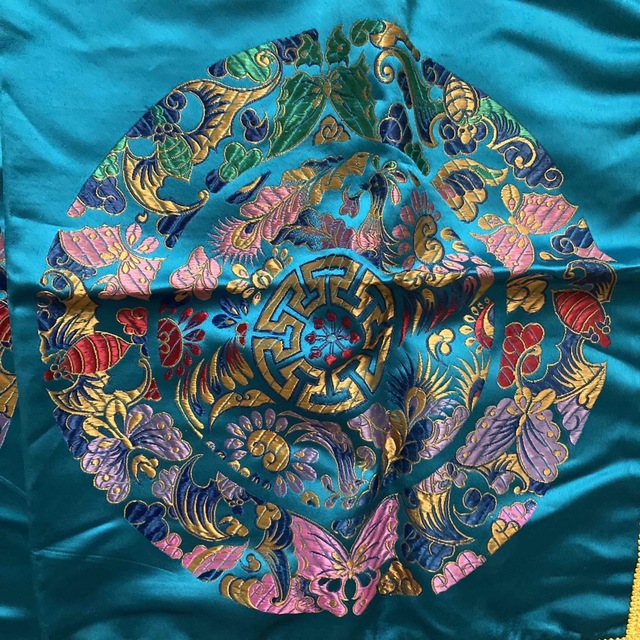 チャイナ刺繍フリンジ自由布　カラフル
