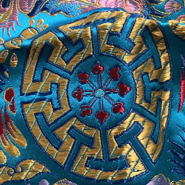 チャイナ刺繍フリンジ自由布　カラフル 4