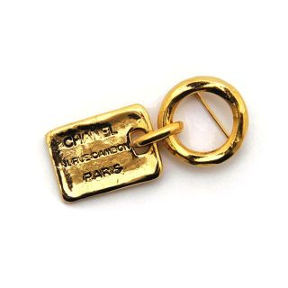 シャネル(CHANEL)の良品 シャネル 31 ル カンボン プレート ブローチ GP ゴールド アクセ(ブローチ/コサージュ)