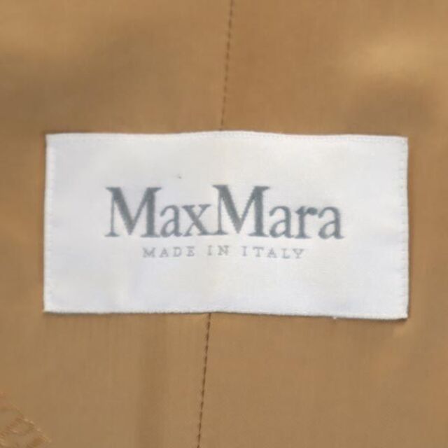 マックスマーラ イタリア製 袖ファー ロングコート 40 ブラウン系 MAX MARA レディース   【230121】