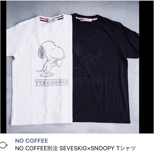 NO COFFEE別注　SEVESKING×SNOOPY Tシャツ