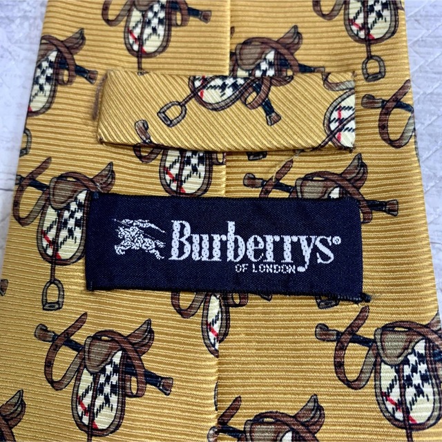 BURBERRY(バーバリー)の【Burberrys バーバリー】ネクタイ イエロー 総柄 ホースロゴ メンズのファッション小物(ネクタイ)の商品写真