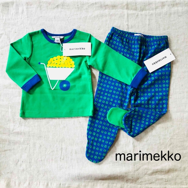 marimekko(マリメッコ)の新品未使用　marimekko マリメッコ ベビー服 上下セット 74/9M キッズ/ベビー/マタニティのベビー服(~85cm)(パジャマ)の商品写真