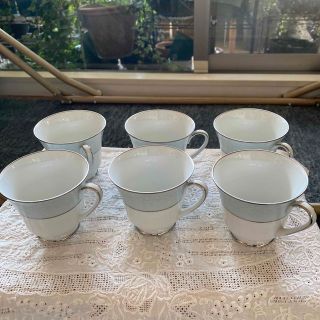 ノリタケ(Noritake)のレトロ　ノリタケ LAUREATE ローリエイト カップ　6個　月桂樹花柄(グラス/カップ)