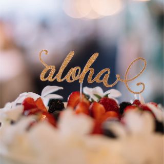 ケーキトッパー　Aloha ウェディングケーキ(その他)