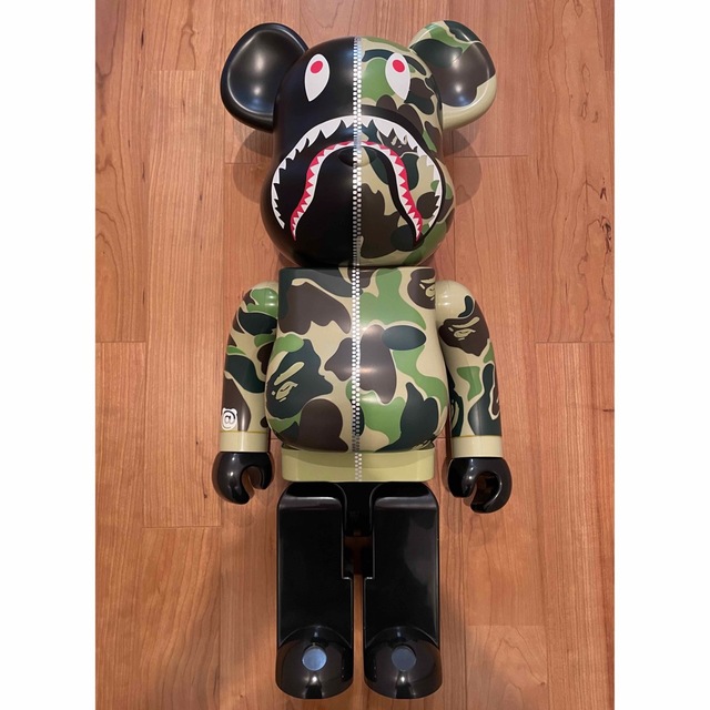 その他BE@RBRICK BAPE SHARK 1000％ GREEN CAMO