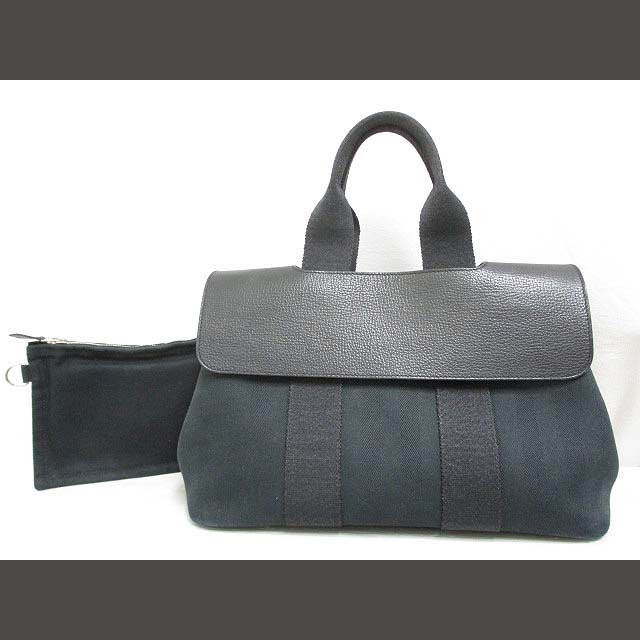 エルメス HERMES ヴァルパライソ PM ハンド トート バッグ ブラック-