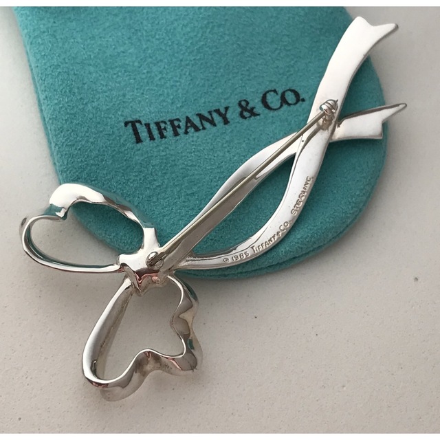 Tiffany ボリュームロングリボンブローチ　希少 1