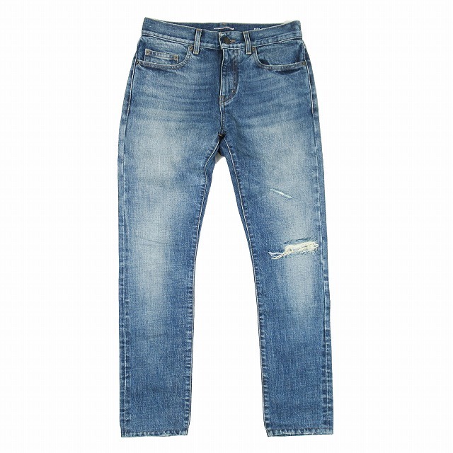 16SS サンローラン パリ エディ期 ニークラッシュ スキニー デニム