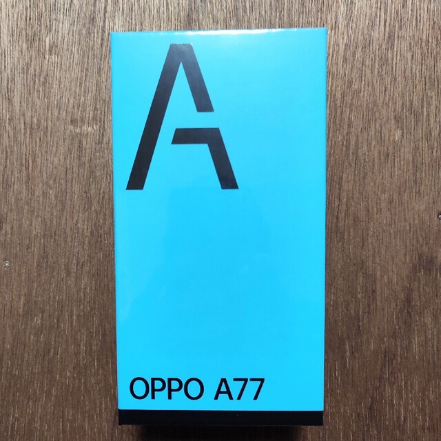 新品未開封 OPPO A77 ブラックスマートフォン本体