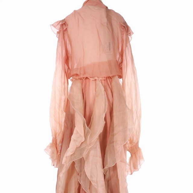 オフホワイト OFF WHITE ロング シルクドレス ワンピース 38 ピンク オフホワイト OFF WHITE ロング シルクドレス ワンピース 38 ピンク