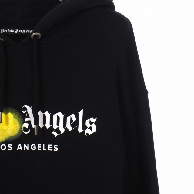 【極美品】Palm Angels スプレーロゴ プルオーバーパーカー XSサイズ