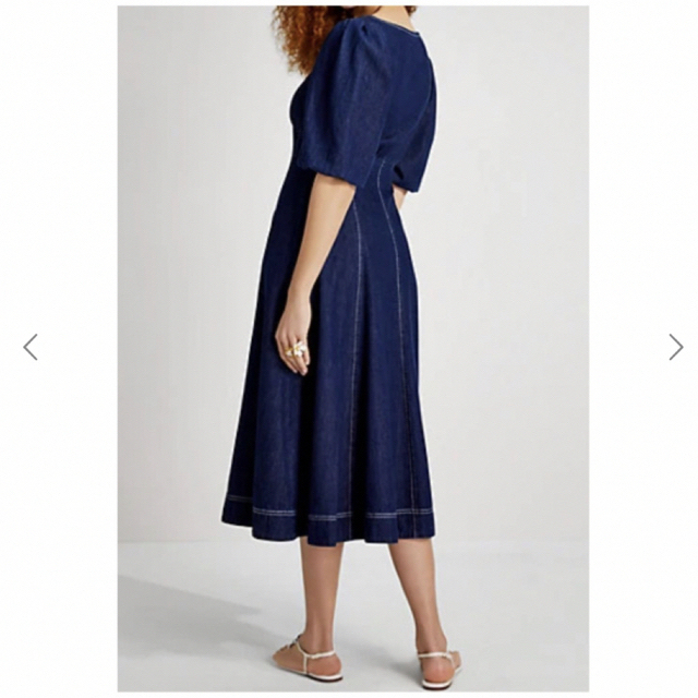 kate spade♤デニム釦フロントドレス♤インディゴ-