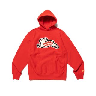 ヒューマンメイド(HUMAN MADE)のS HUMAN MADE RABBIT パーカー HOODIE RED (パーカー)