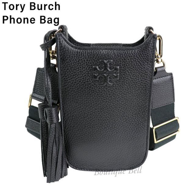 【ToryBurch】トリーバーチ レザー スマホショルダーバッグ Black