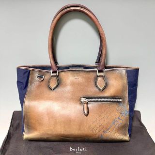 ベルルッティ(Berluti)のベルルッティ トートバッグ ナイロン×レザー カリグラフィ(トートバッグ)