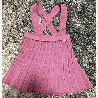プティマイン(petit main)のプティマイン　紫色　プリーツスカート　サイズS(スカート)