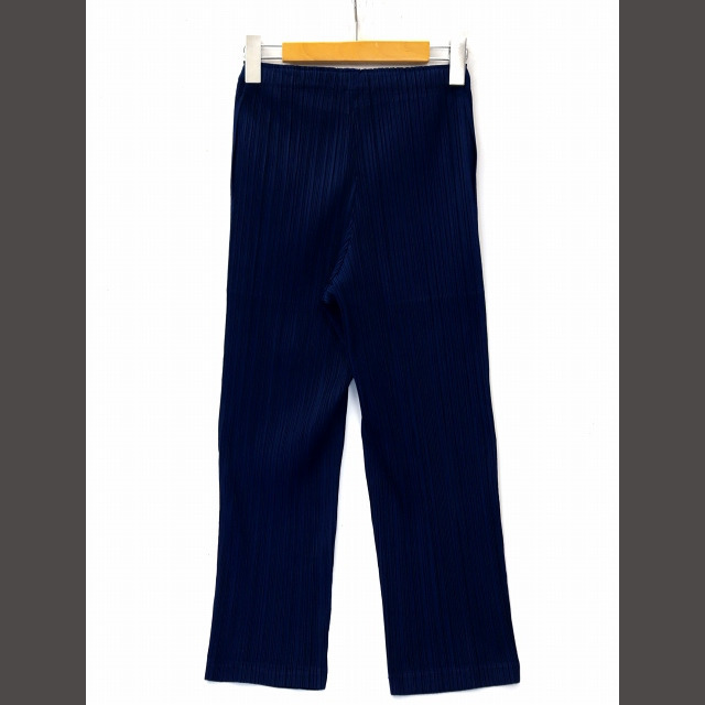 プリーツプリーズ ウエストゴム プリーツ テーパード パンツ 1 NAVY
