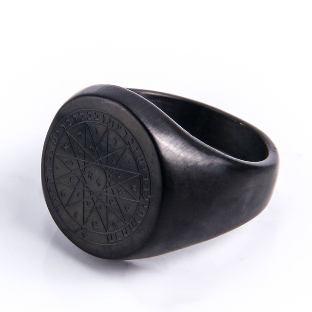 【SALE】リング メンズ ブラック オパール カレッジ 黒色 指輪 22号 レディースのアクセサリー(リング(指輪))の商品写真