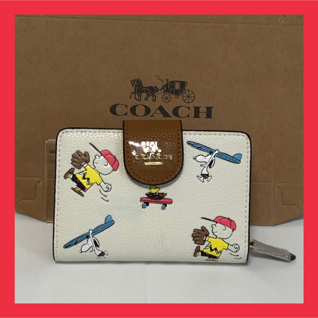 ????新品????コーチ COACH 二つ折り財布 スヌーピーSNOOPY C4899COACH