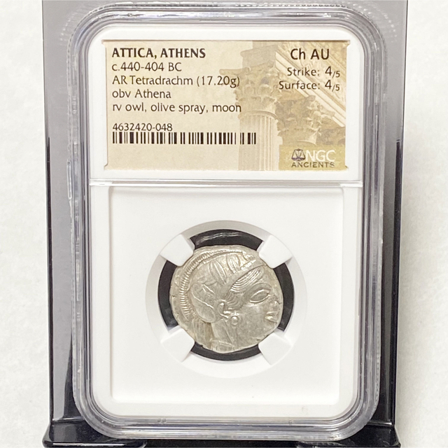 440-404年 古代 ギリシャ アテナ NGC 銀貨 アンティーク コイン | www ...