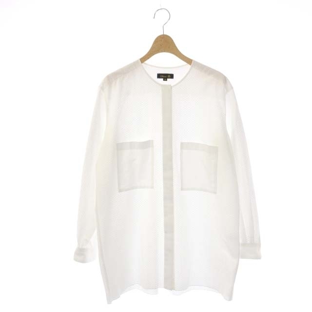 Drawer(ドゥロワー)のドゥロワー embroidered lace no collar shirt レディースのトップス(シャツ/ブラウス(長袖/七分))の商品写真