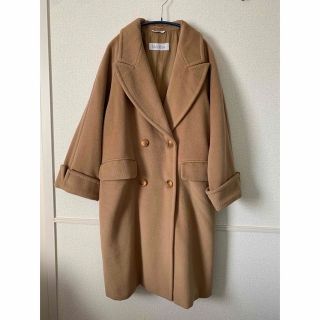 マックスマーラ(Max Mara)のマックスマーラ　白タグ　ダブルブレスト　ベルデットコート(ロングコート)