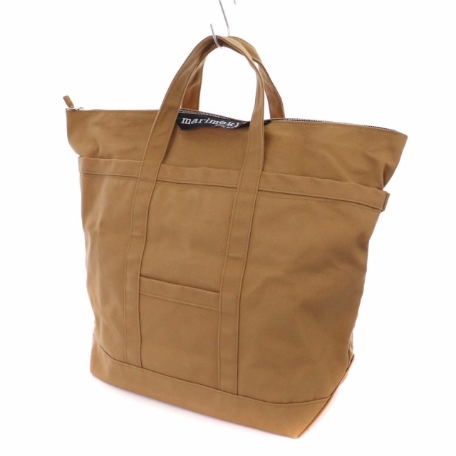 marimekko(マリメッコ)のマリメッコ トートバッグ キャンバス ビッグサイズ 茶 ライトブラウン レディースのバッグ(トートバッグ)の商品写真