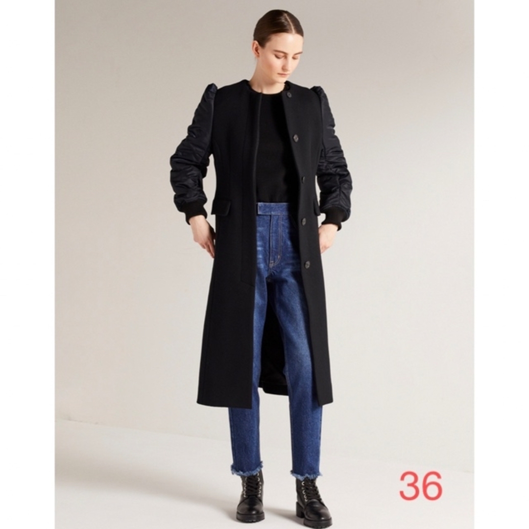 ボーダーズアットバルコニー　MIX & MATCH WOOL COAT 36360cmバスト