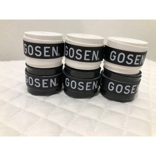 ゴーセン(GOSEN)のGOSEN グリップテープ 6個 黒白★迅速発送 ゴーセン マイバチ✳︎色変更可(その他)