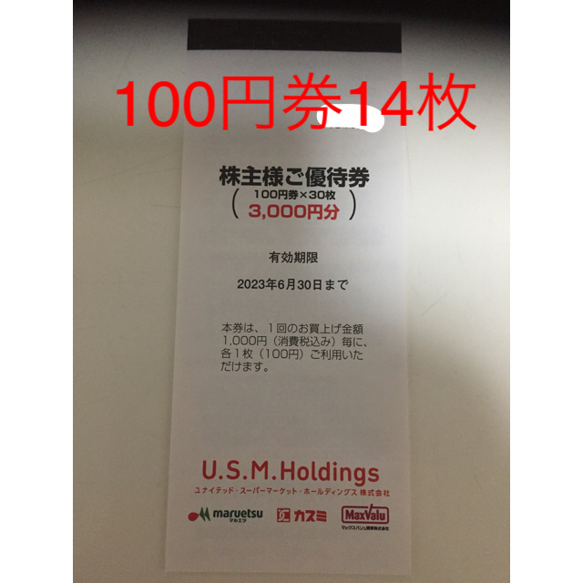 AEON(イオン)のマルエツ カスミ マックスバリュ関東 株主優待 1400円 エンタメ/ホビーのエンタメ その他(その他)の商品写真
