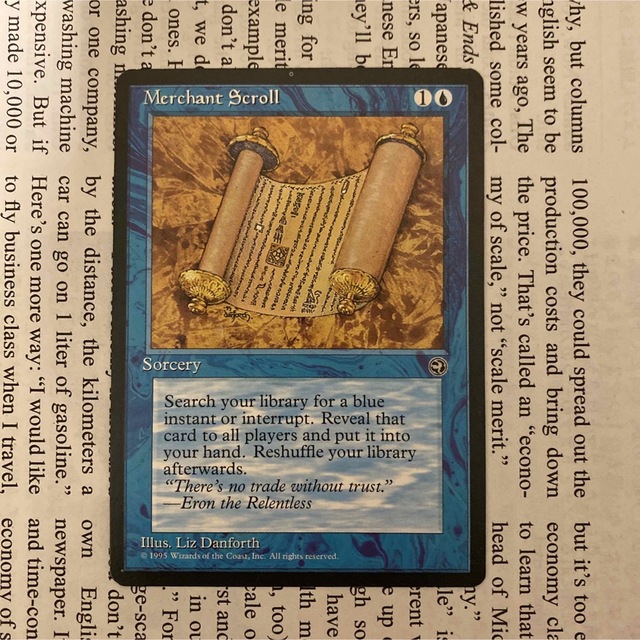 マジック：ザ・ギャザリング(マジックザギャザリング)のMTG Merchant Scroll 商人の巻物　英語　ホームランド エンタメ/ホビーのトレーディングカード(シングルカード)の商品写真