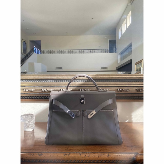 ✨️美品✨️ HERMES フランス製 チェーン柄 レッド系 総柄