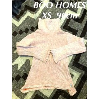 ブーフーウー(BOOFOOWOO)のBOO HOMES 長袖　タートルカットソー　XS 90 ブーホームズ(Tシャツ/カットソー)