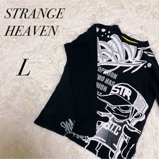 【STRANGE HEAVEN】長袖Tシャツ 黒 L(Tシャツ/カットソー(七分/長袖))